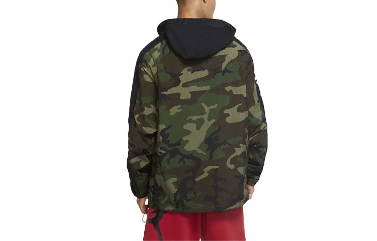 Air Jordan Jumpman Classics Camouflage Printing Hooded Jacket Green CU2030-222