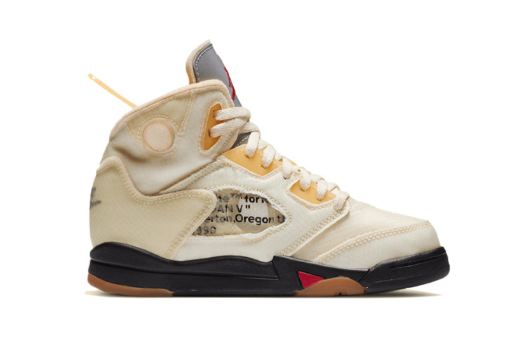 (PS) Air Jordan 5 x Off-White Retro SP 'Sail' CV4827-100