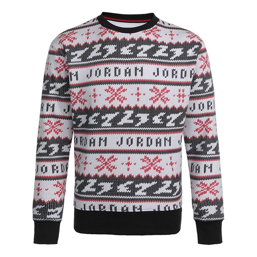 Air Jordan Jumpman Holiday Knit Stay Warm Cozy Casual Round Neck Black CT3460-010