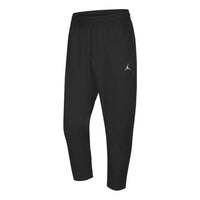 Men's Air Jordan Solid Color Logo Printing Lacing Straight Casual Pants/Trousers Autumn Black DR3095-010