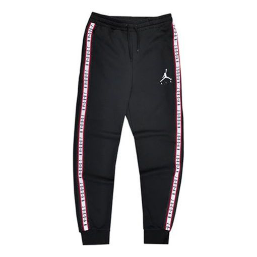 Air Jordan Pull Tab Knit Sports Pants Men's Black Gift to Boyfriend CU2700-010