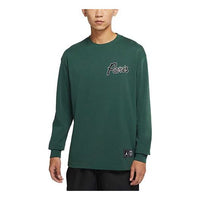 Men's Air Jordan Paris Saint-Germain Casual Alphabet Printing Round Neck Long Sleeves Green DB6513-333