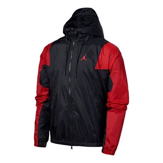 Air Jordan Contrasting Colors Casual Sports Hooded Jacket Black DA9833-010