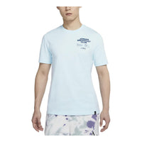 Men's Air Jordan Dri-FIT Sport BC Alphabet Round Neck Short Sleeve Glacier Blue T-Shirt DQ7385-474