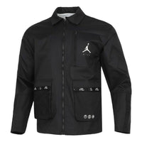 Air Jordan SS22 Cargo Sports lapel Jacket Black DJ0243-010