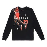 Air Jordan Brand Holiday Casual Sports Round Neck Alphabet Printing Long Sleeves Black DC9794-010