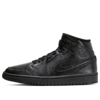 (WMNS) Air Jordan 1 Mid 'Black Snakeskin' BQ6472-010