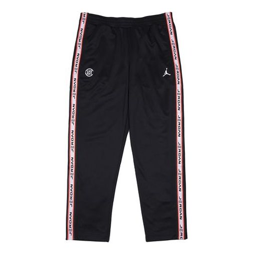 Air Jordan x CLOT Crossover Tricot Pant Straight Sports Pants US Edition Black Red AR8403-010