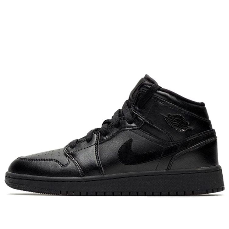 (GS) Air Jordan 1 Mid 'Deep Black' 554725-090