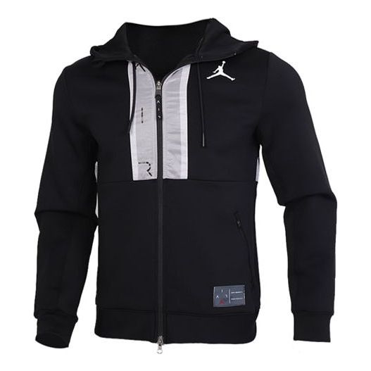 Air Jordan Casual Sports Hooded Jacket 'Black Light Grey' CK6448-010