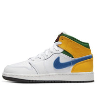 (GS) Air Jordan 1 Mid 'White Court Purple Teal' 554725-128