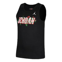 Men's Air Jordan Brand Sorry Rose Printing Logo No. 23 Sports Black Vest DR1417-010