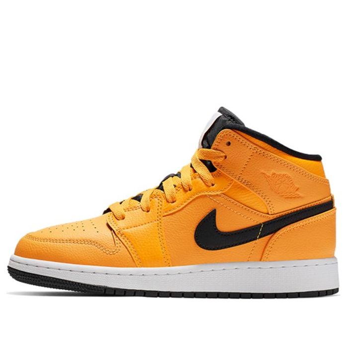 (GS) Air Jordan 1 Mid 'University Gold Black' 554725-700