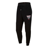 Air Jordan Triangle Flying Man Patch Logo Sports Pants Black CZ1210-010