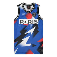 Air Jordan Paris Saint-Germain Contrasting Colors Sports Basketball Vest Blue BQ8356-480