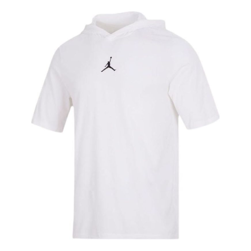 Air Jordan Solid Color Hooded Pullover Short Sleeve T-Shirt Men's 'White' DA9872-100