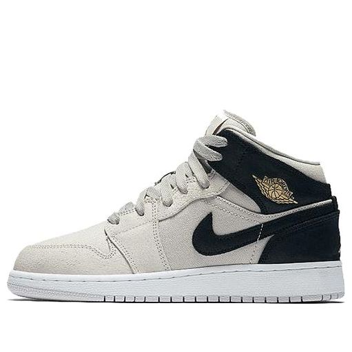 (GS) Air Jordan 1 Retro Mid 'Light Bone' 554725-023