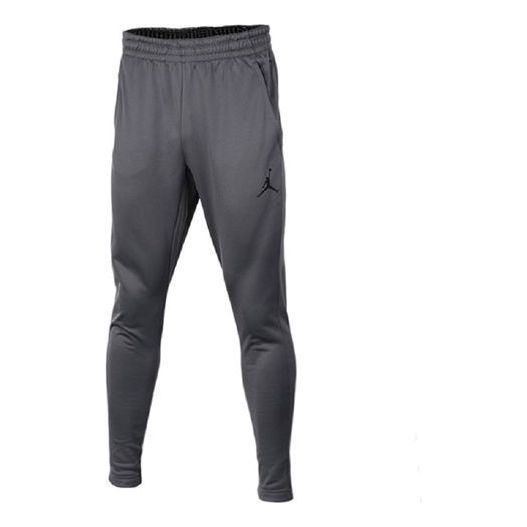 Men's Air Jordan Solid Color Logo Printing Elastic Waistband Sports Pants/Trousers/Joggers Gray 866001-021