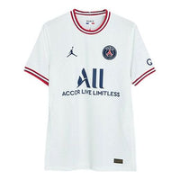 Air Jordan Paris Saint-Germain Player Edition 21-22 Season Sports Soccer/Football Short Sleeve Jersey Away White DH7467-101