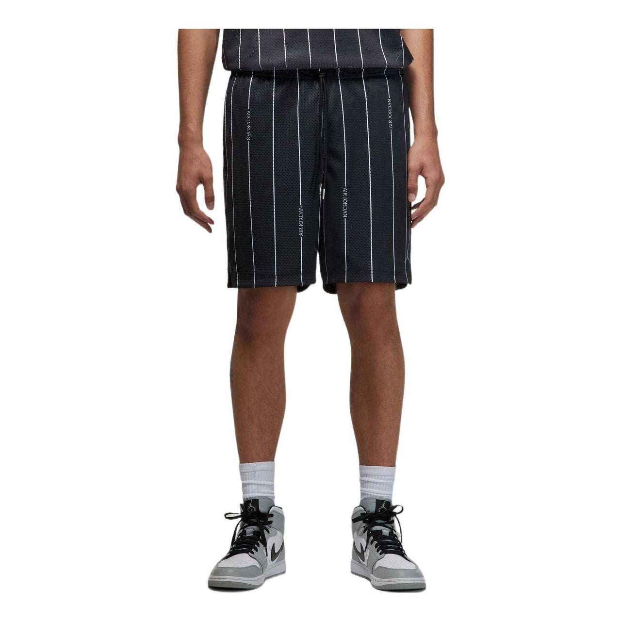 Air Jordan Essentials Breathable Stripe Printing Shorts Black DM1358-010