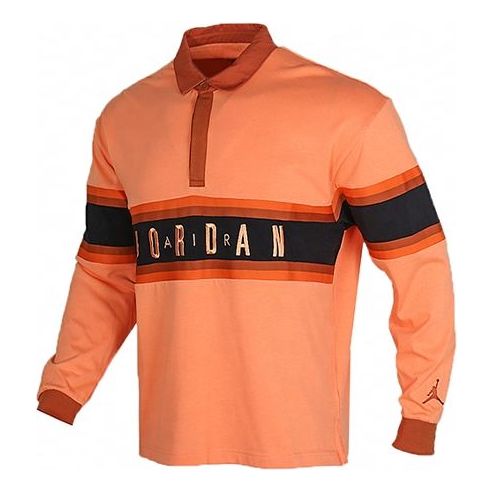 Air Jordan Casual Long Sleeves Polo Shirt Orange BQ5670-854