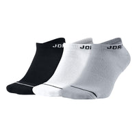 Men's Air Jordan Solid Color Logo Jacquard Socks 3 Pairs Black / Gray / White SX5546-018