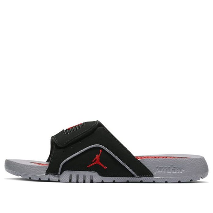 (GS) Air Jordan Hydro 4 Retro Slide 'Black Cement Grey' 532226-006