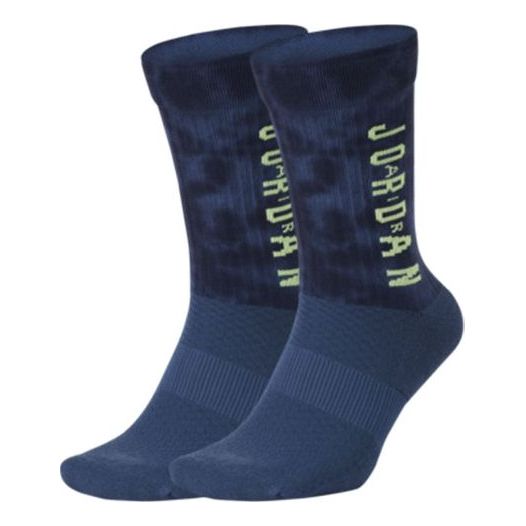 Air Jordan Legacy Sport DNA Tie Dye Alphabet Athleisure Casual Sports Socks Couple Style One Pair Blue SK0028-469