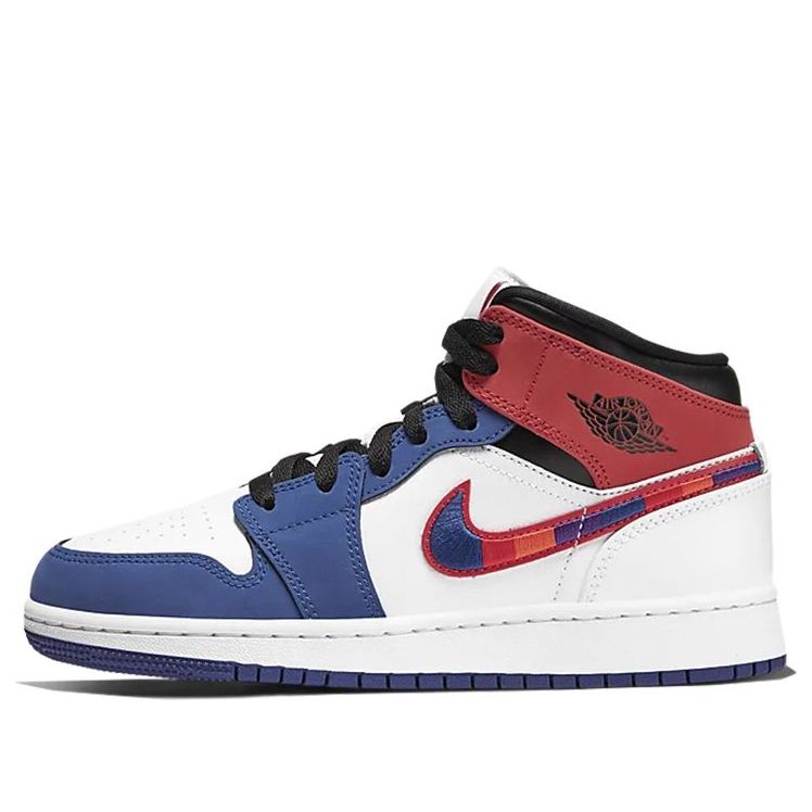 (GS) Air Jordan 1 MID SE 'Multicolored Swoosh' BQ6931-146