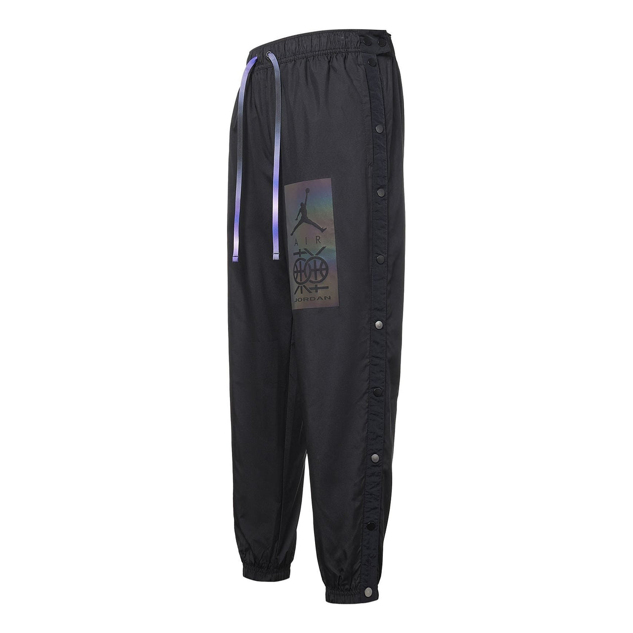 Men's Air Jordan Logo Printing Gradient Drawstring Lacing Bundle Feet Sports Pants/Trousers/Joggers Black DV6281-010