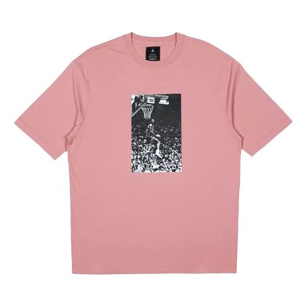 Air Jordan x Union LA Dunk Printing Sports Round Neck T-Shirt Asia Sizing 'Pink' CZ1458-695