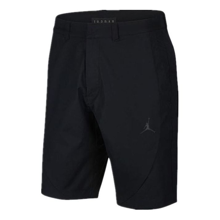 Men's Air Jordan Printing Logo Solid Color Straight Shorts Black 914421-010