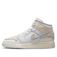 (GS) Air Jordan 1 Mid SE Craft 'Inside Out - White Sail' FB9142-120