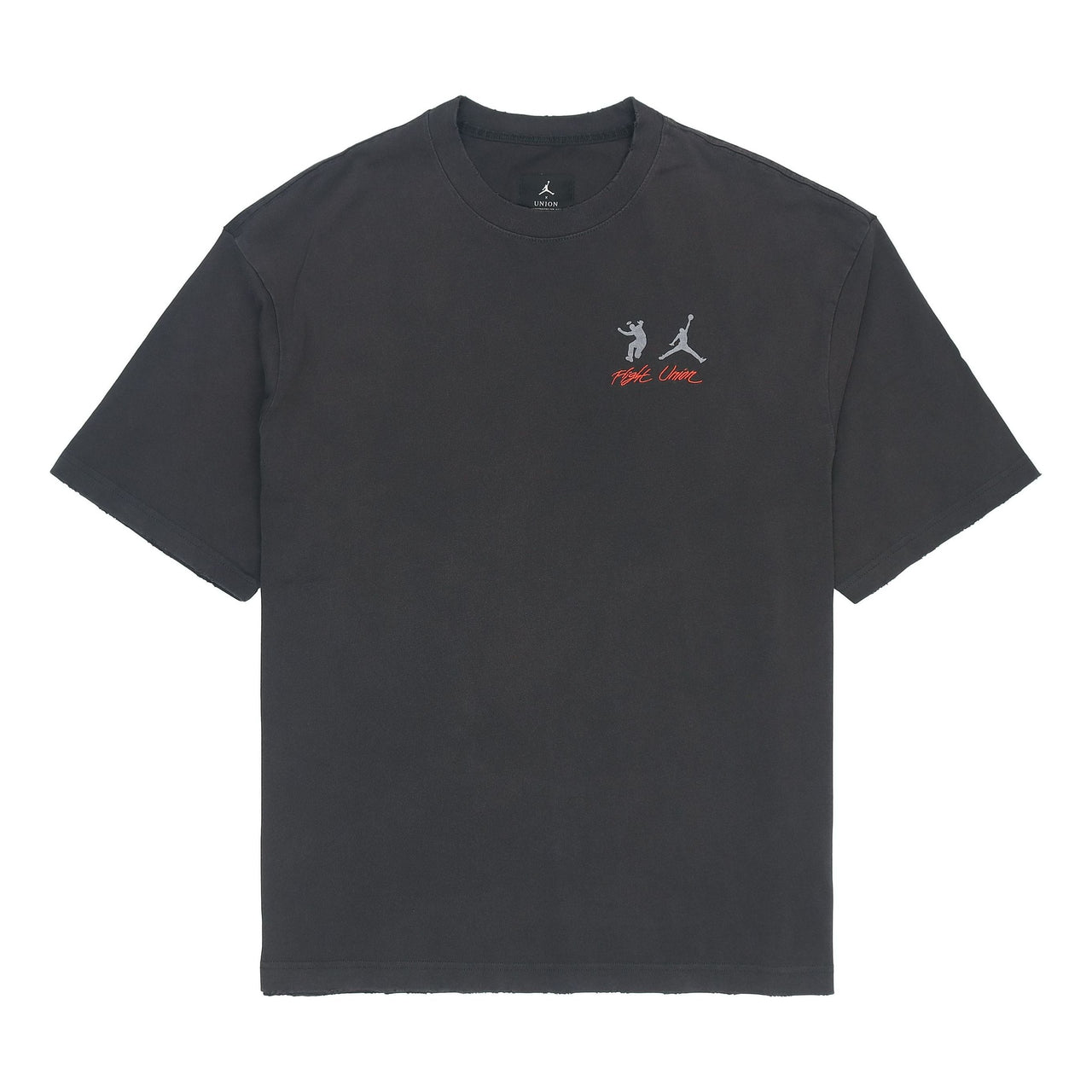 Air Jordan x union Crossover SS22 Solid Color Breathable Logo Round Neck Short Sleeve Asia Edition Black DM2844-045