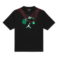 Air Jordan x CLOT Crossover China Printing Alphabet Logo Round Neck Pullover Short Sleeve Asia Edition Black DJ9741-010