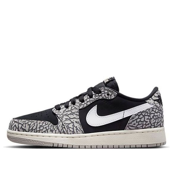 (GS) Air Jordan 1 Retro Low OG 'Black Cement' CZ0858-001