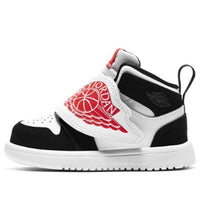 (TD) Air Jordan 1 Sky logo 'Black White Red' BQ7196-101