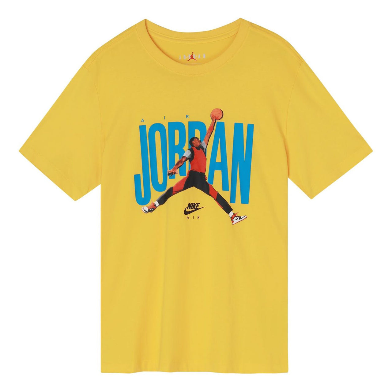 Men's Air Jordan Design Short Sleeve Yellow T-Shirt CJ6307-728