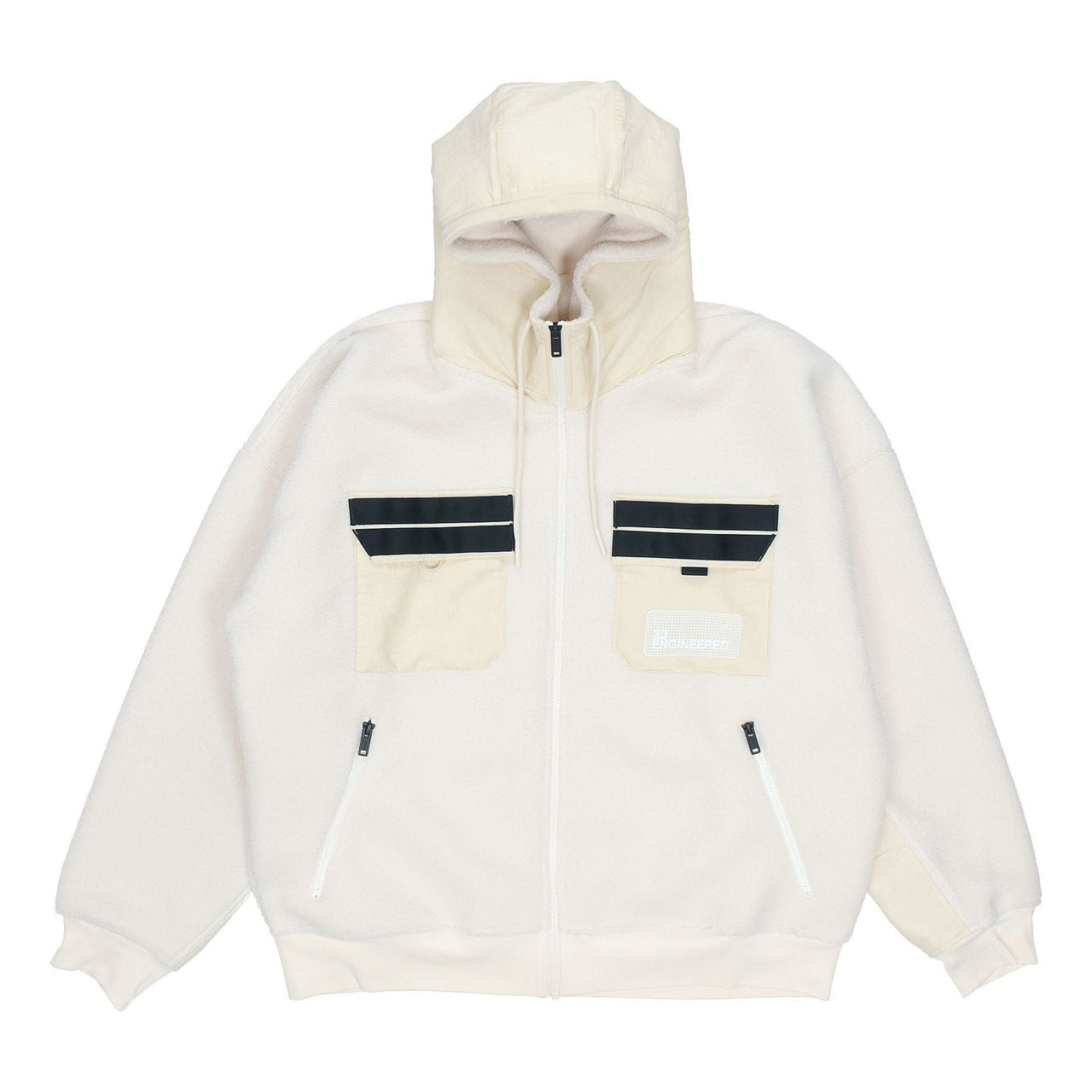 Men's Air Jordan Splicing Polar Fleece Hooded Jacket Light Ivory DQ0385-110