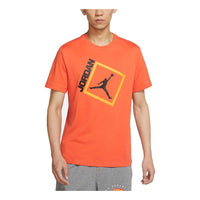 Air Jordan Jumpman Box Ss Casual Sports Breathable Alphabet Short Sleeve Orange DA9901-803