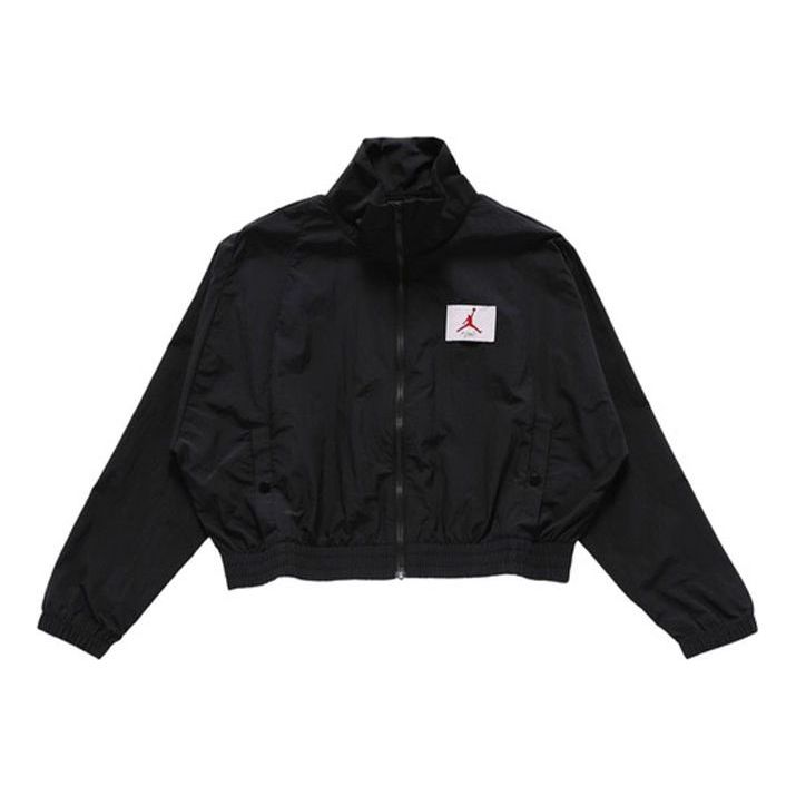 (WMNS) Air Jordan Logo Printing Casual Sports Jacket Autumn 'Black' CV7800-011