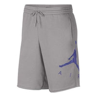 Men's Air Jordan Printing Logo Lacing Straight Shorts Gray AJ0808-027