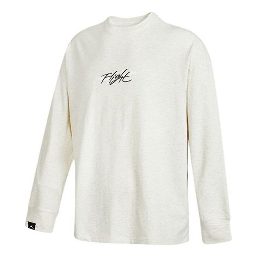 Men's Air Jordan SS22 Loog Printing Long Sleeves Round Neck Autumn Creamy White DH8963-141