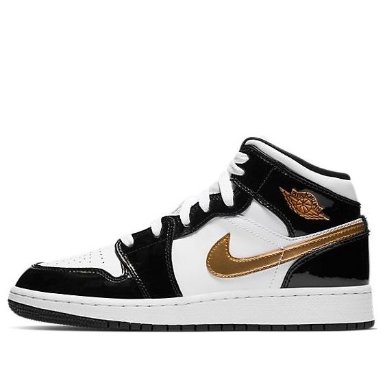 (GS) Air Jordan 1 Mid SE 'Black Gold' BQ6931-007