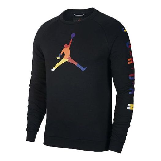 Air Jordan Men's Sports Sweatshirt Long Sleeve 'Black' CQ7593-010