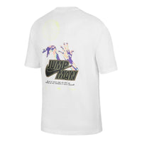 Air Jordan Alphabet Logo Back Printing Short Sleeve White DM1447-100