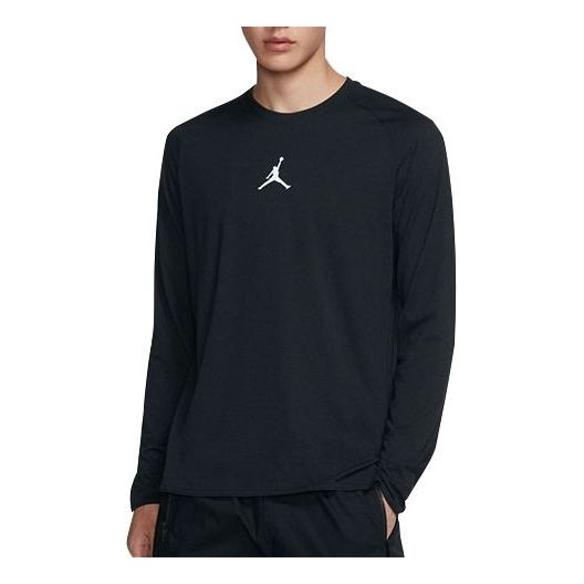 Air Jordan 25 Alpha Dri-Fit Back Printing Long Sleeves 'Black' 926437-010