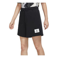 (WMNS) Air Jordan Essentials Logo Pattern Loose Lacing Sports Shorts Black DM3243-010