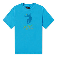 Air Jordan x Union Crossover Solid Color Alphabet Pattern Cartoon Printing Round Neck Short Sleeve US Edition Blue DM2839-483