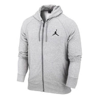 Air Jordan Air Fleece Lined Basketball Sports Hooded Jacket Gray 845861-063